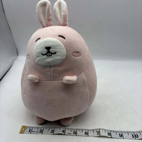 Miniso Fat Bunny Rabbit Plush 10" Pink Squishy Round Stuffed Animal - Picture 10 of 10